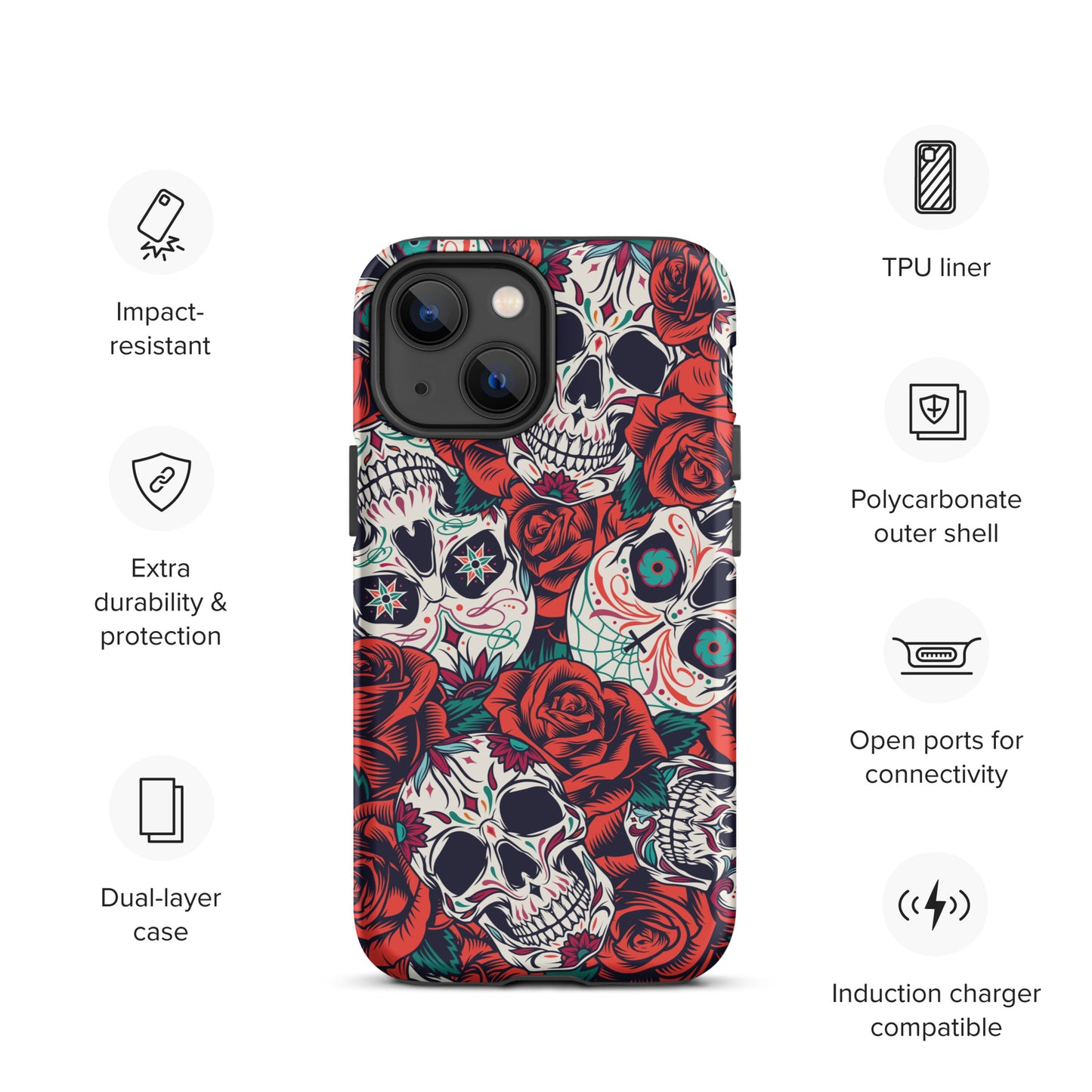 Seamless Skulls Tough iPhone case