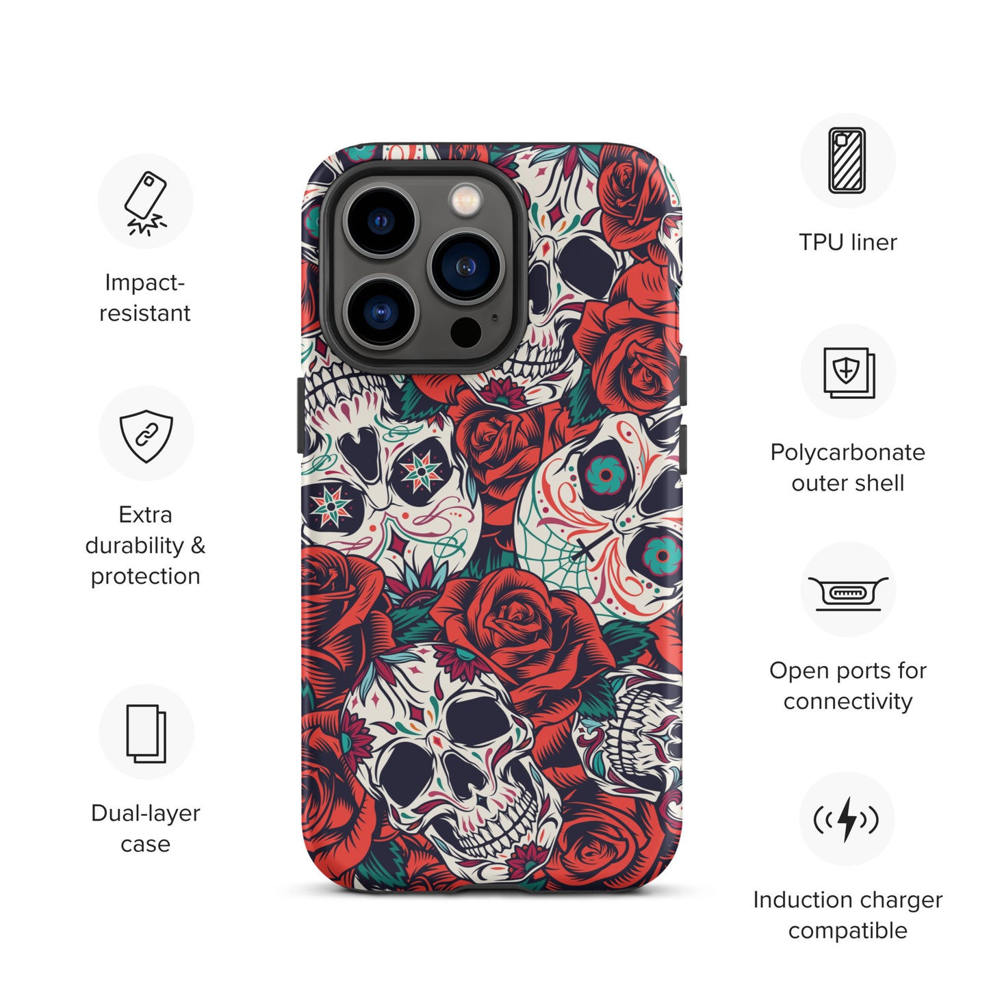 Seamless Skulls Tough iPhone case