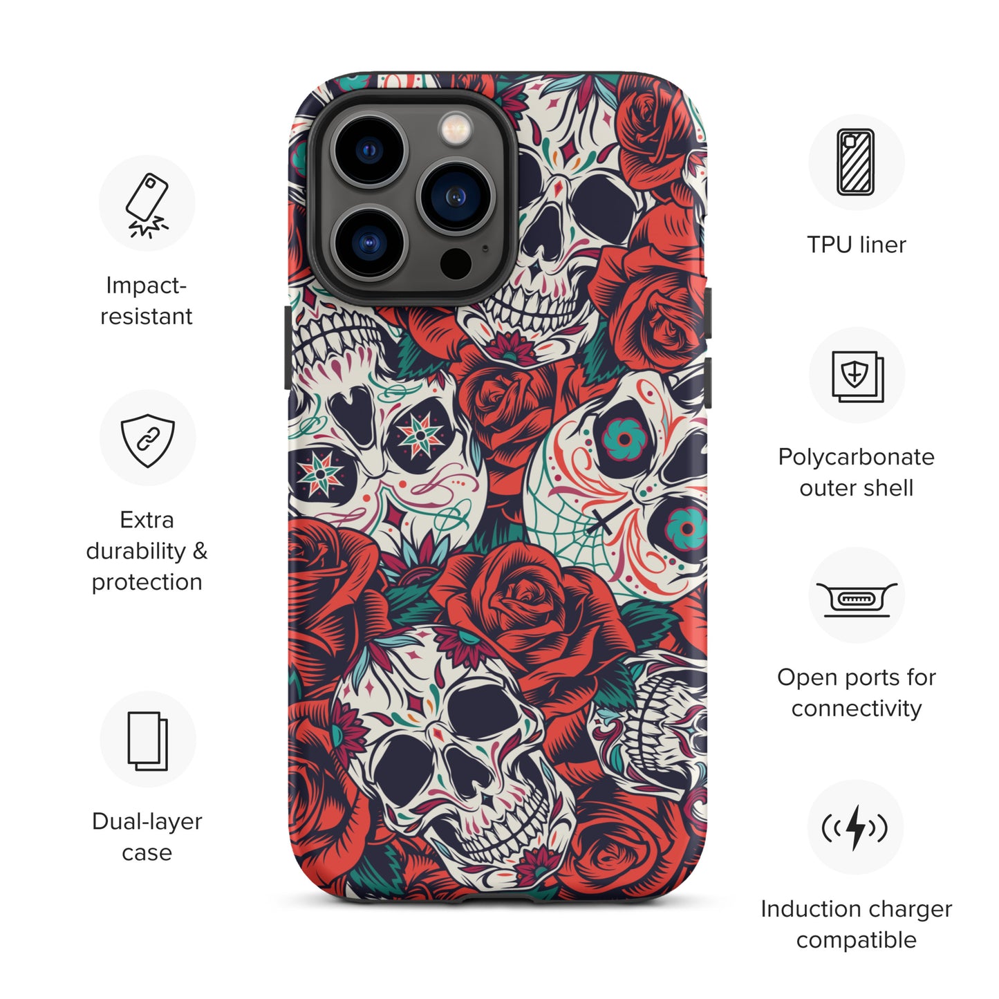 Seamless Skulls Tough iPhone case