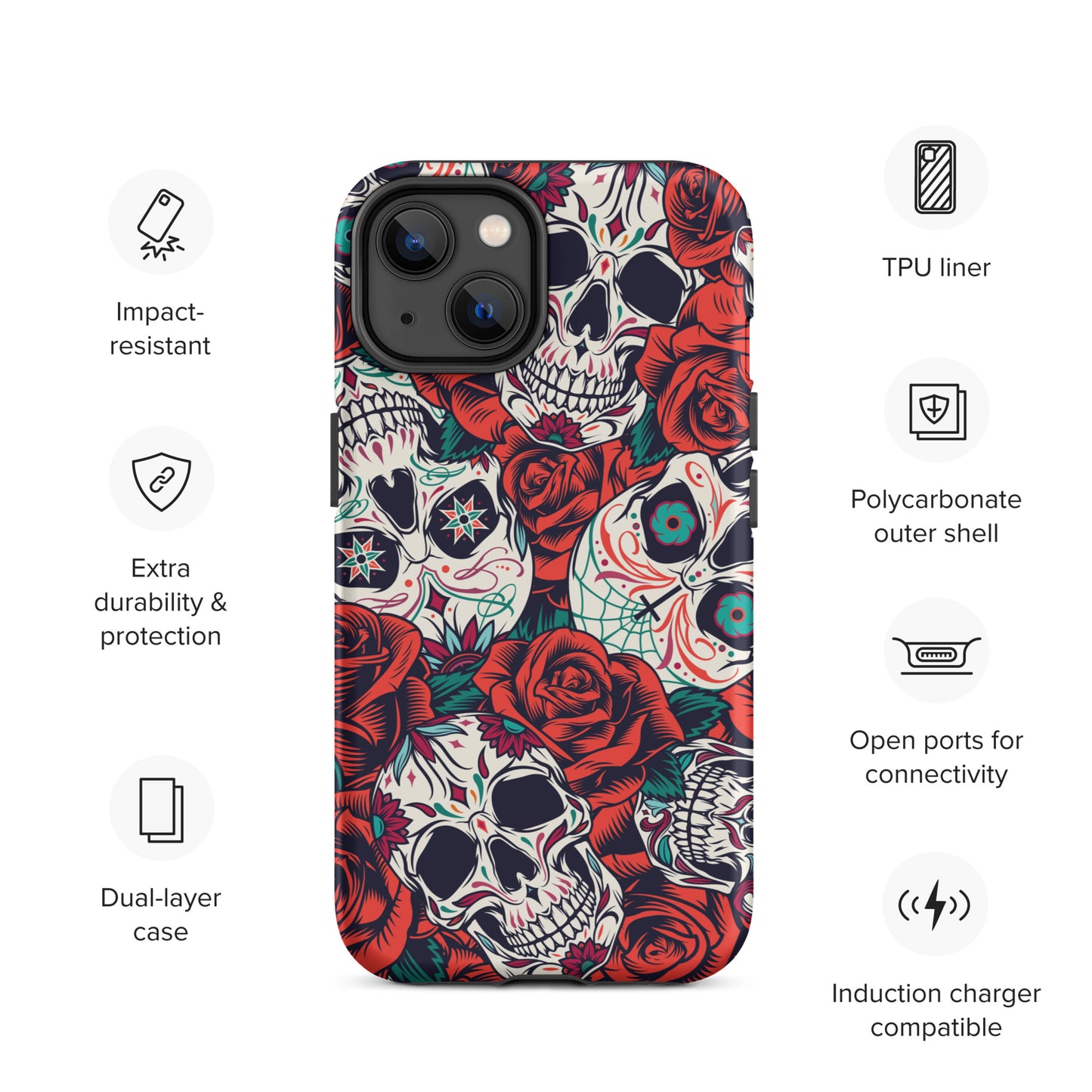 Seamless Skulls Tough iPhone case