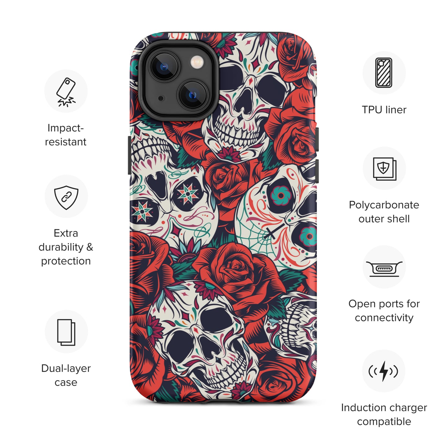 Seamless Skulls Tough iPhone case