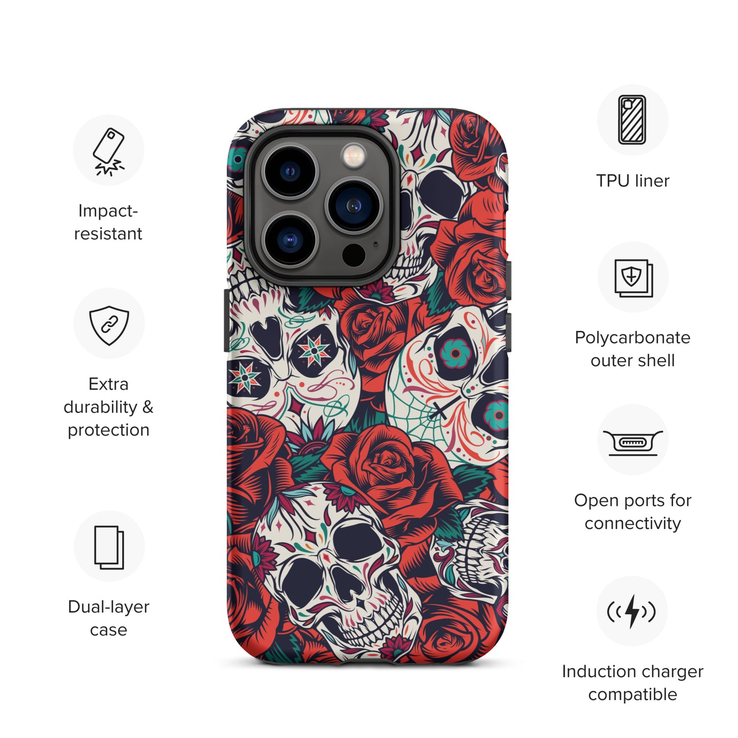 Seamless Skulls Tough iPhone case