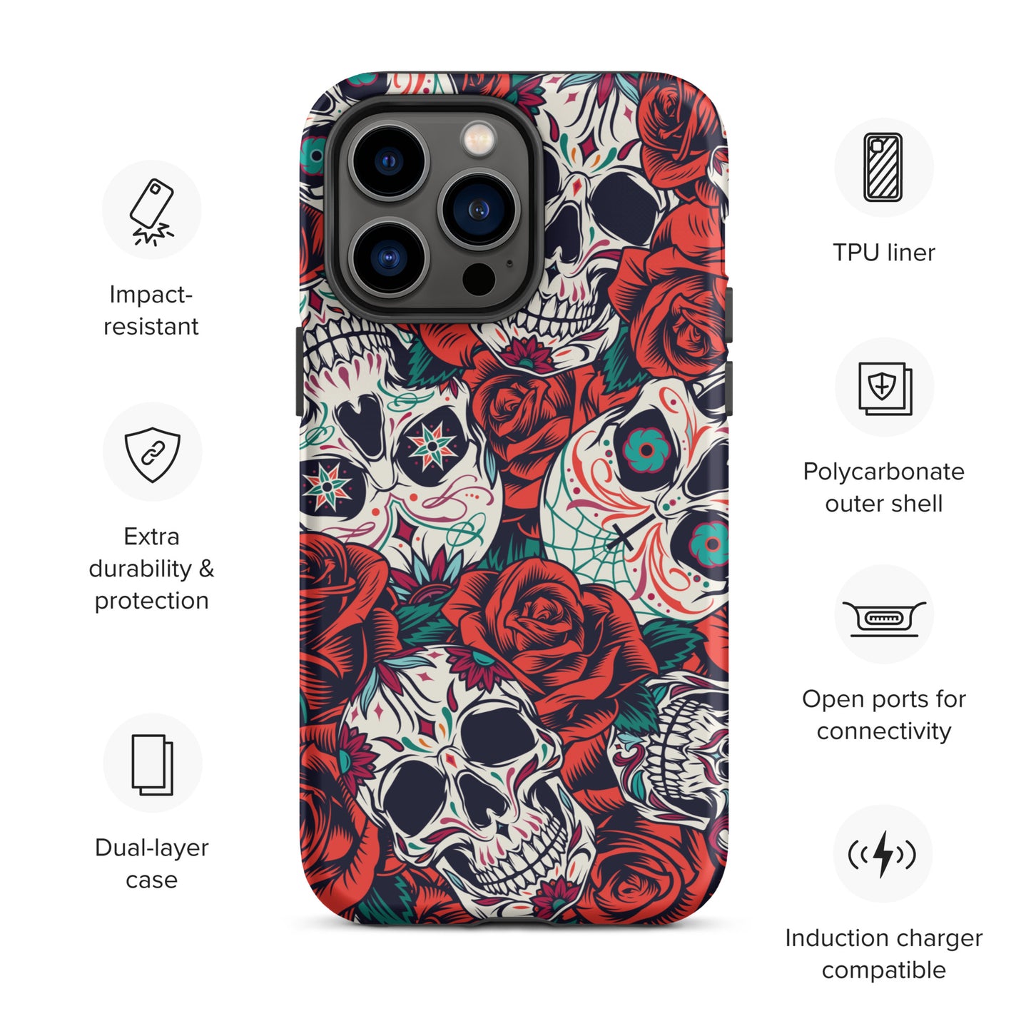 Seamless Skulls Tough iPhone case