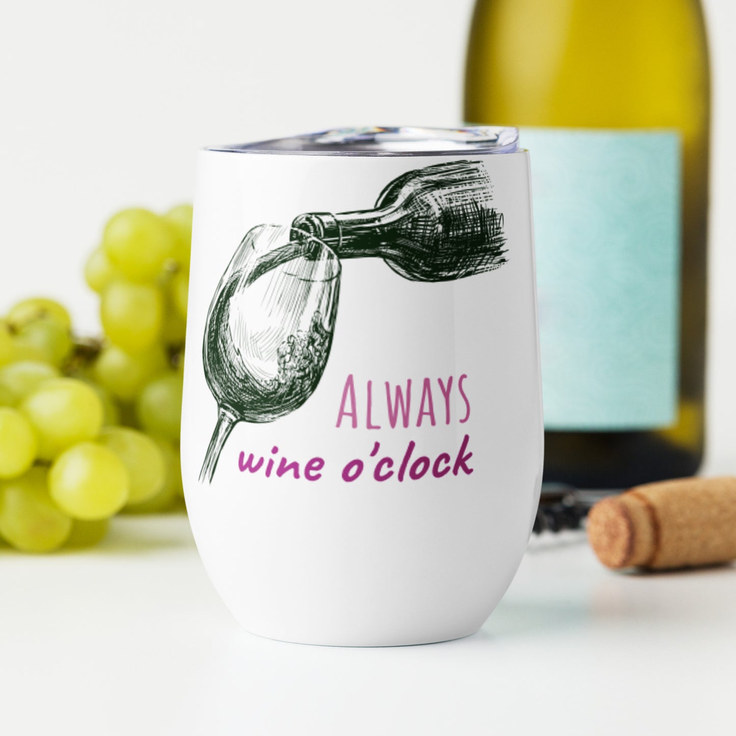 Always Time for Wine tumbler